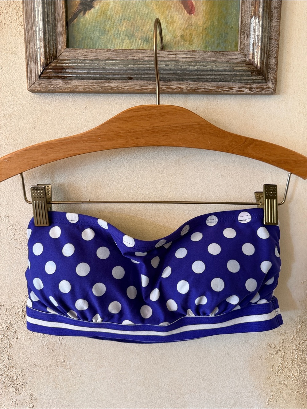 KATE SPADE New York Polka Dot Bandeau Bikini Top